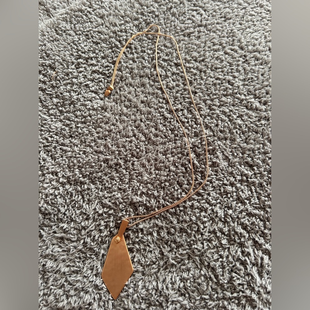 Adjustable Length Kendra Scott Rose Gold Pendant Necklace